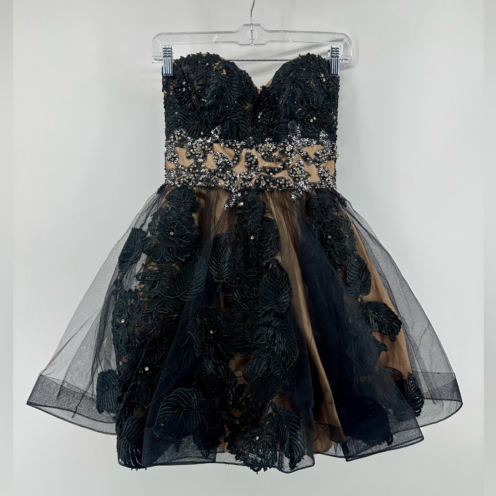 ✨SALE✨Jovani Homecoming Pageant Prom Beaded Short Strapless Dress